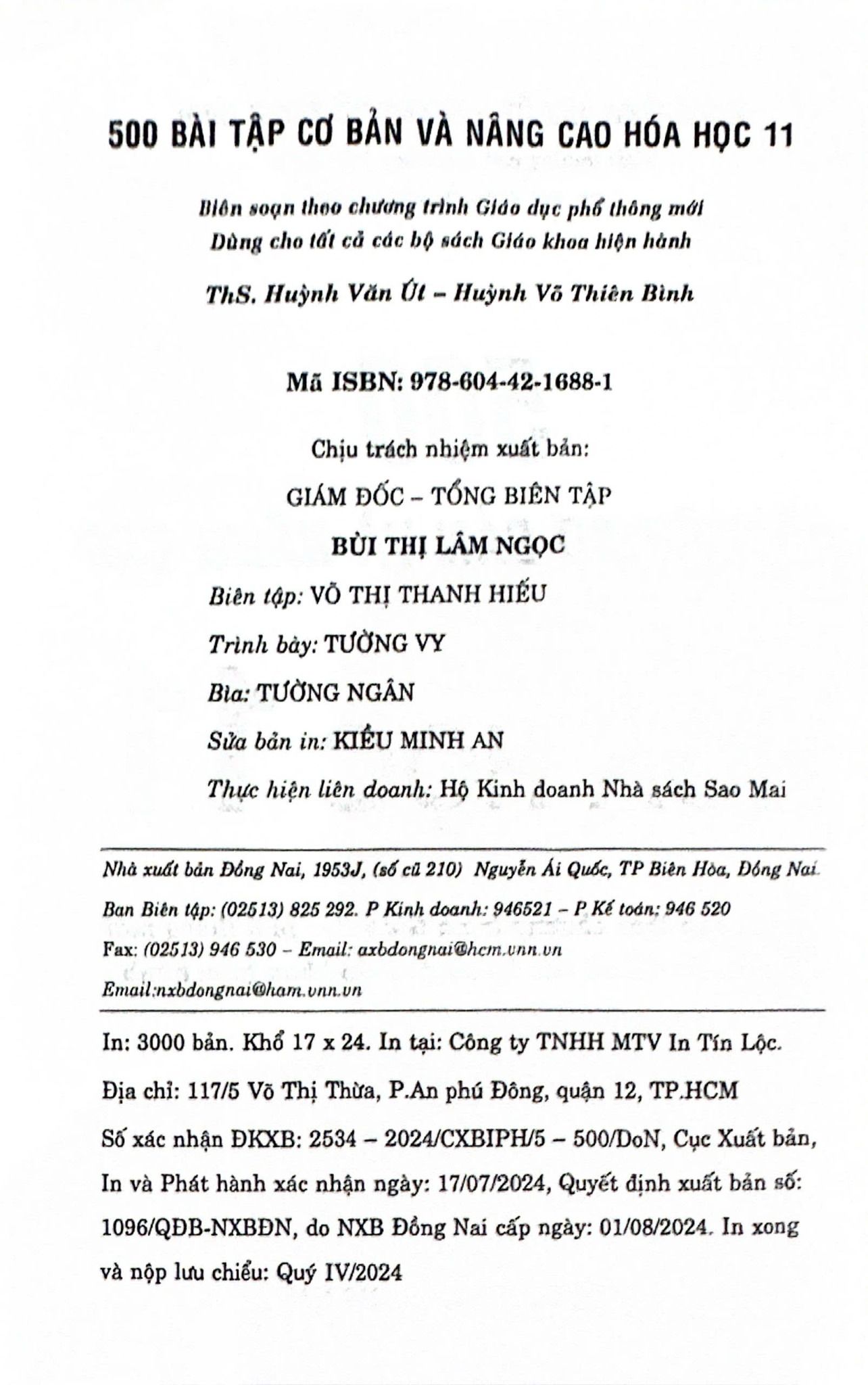 500 bài tập cơ bản và nâng cao hóa học 11 - Ảnh 3