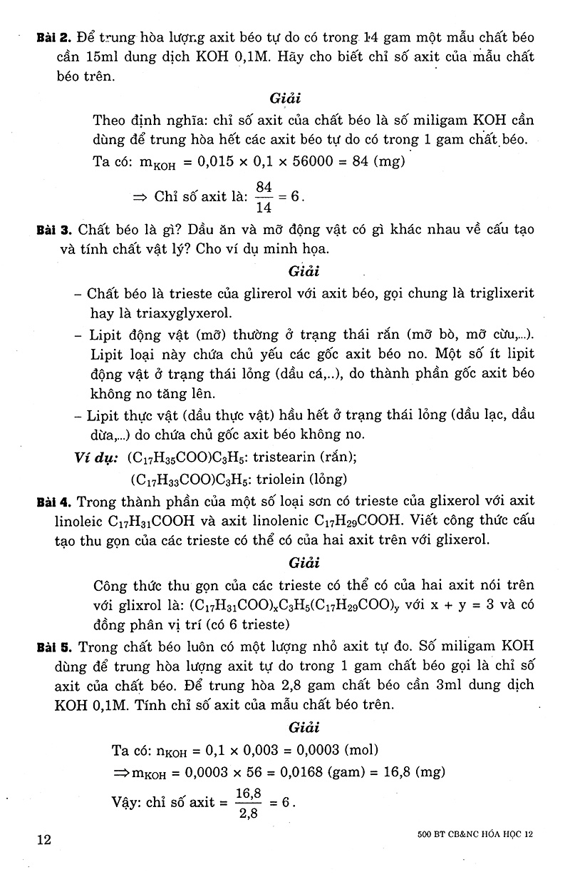 500 bài tập cơ bản và nâng cao hóa học 12 - Ảnh 10
