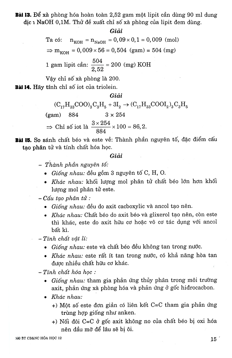 500 bài tập cơ bản và nâng cao hóa học 12 - Ảnh 13