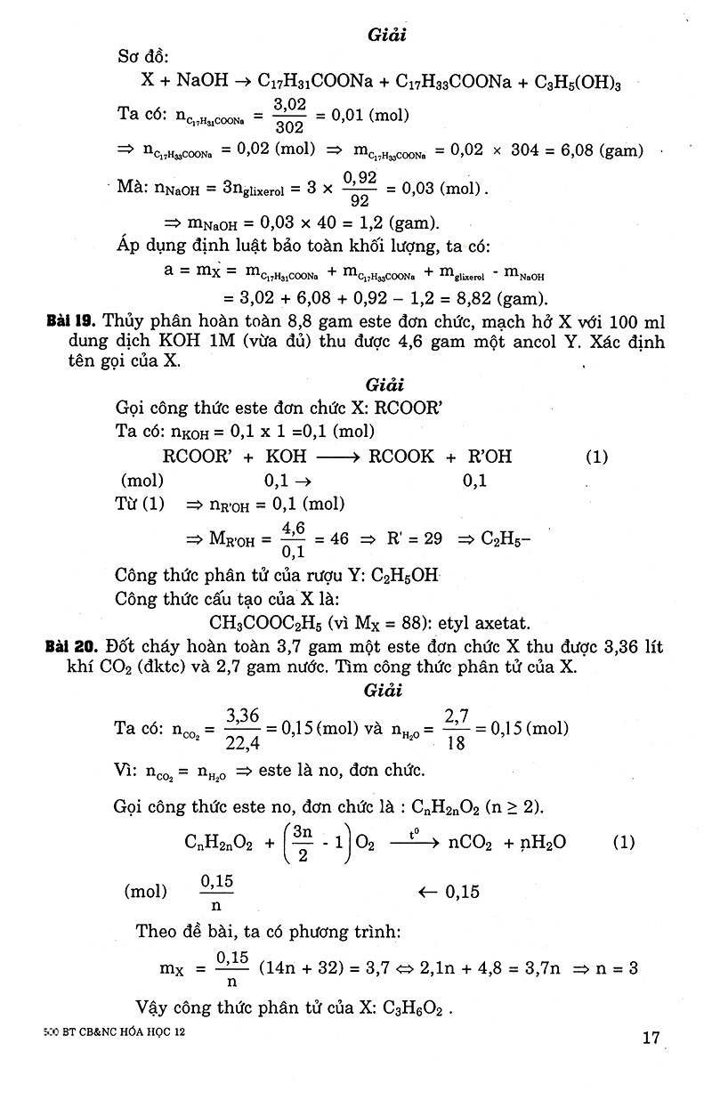 500 bài tập cơ bản và nâng cao hóa học 12 - Ảnh 15