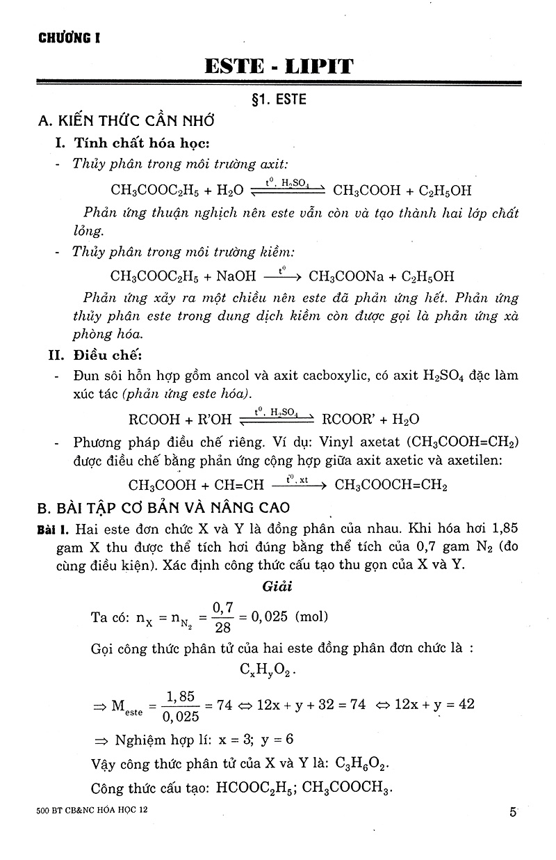 500 bài tập cơ bản và nâng cao hóa học 12 - Ảnh 3