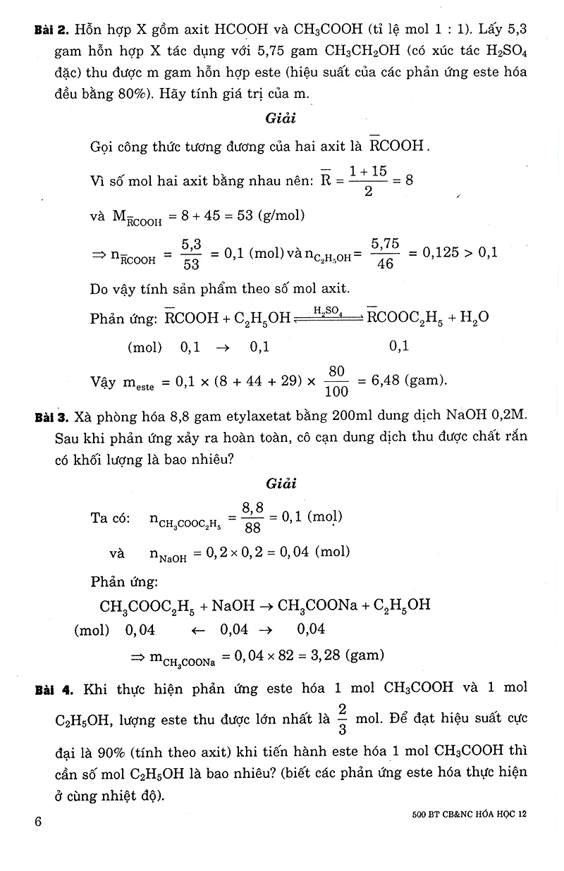 500 bài tập cơ bản và nâng cao hóa học 12 - Ảnh 4