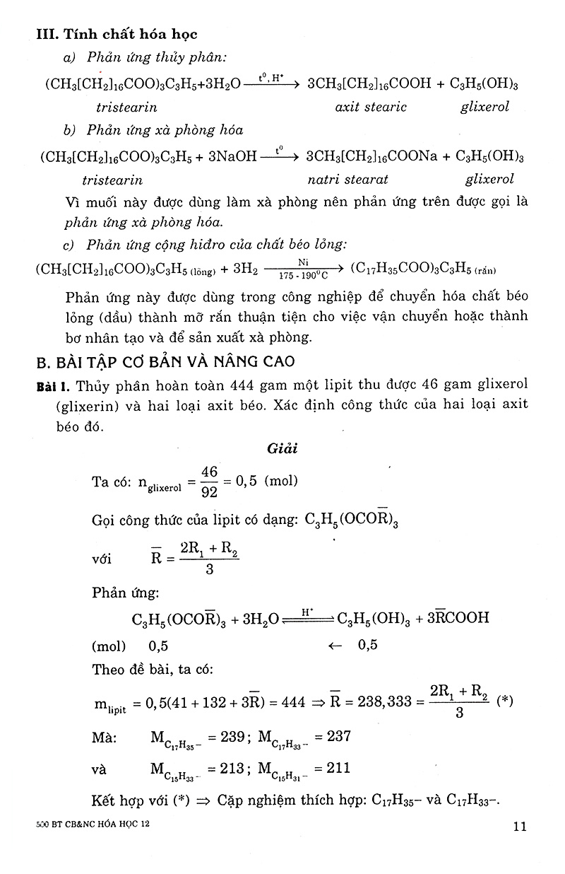 500 bài tập cơ bản và nâng cao hóa học 12 - Ảnh 9