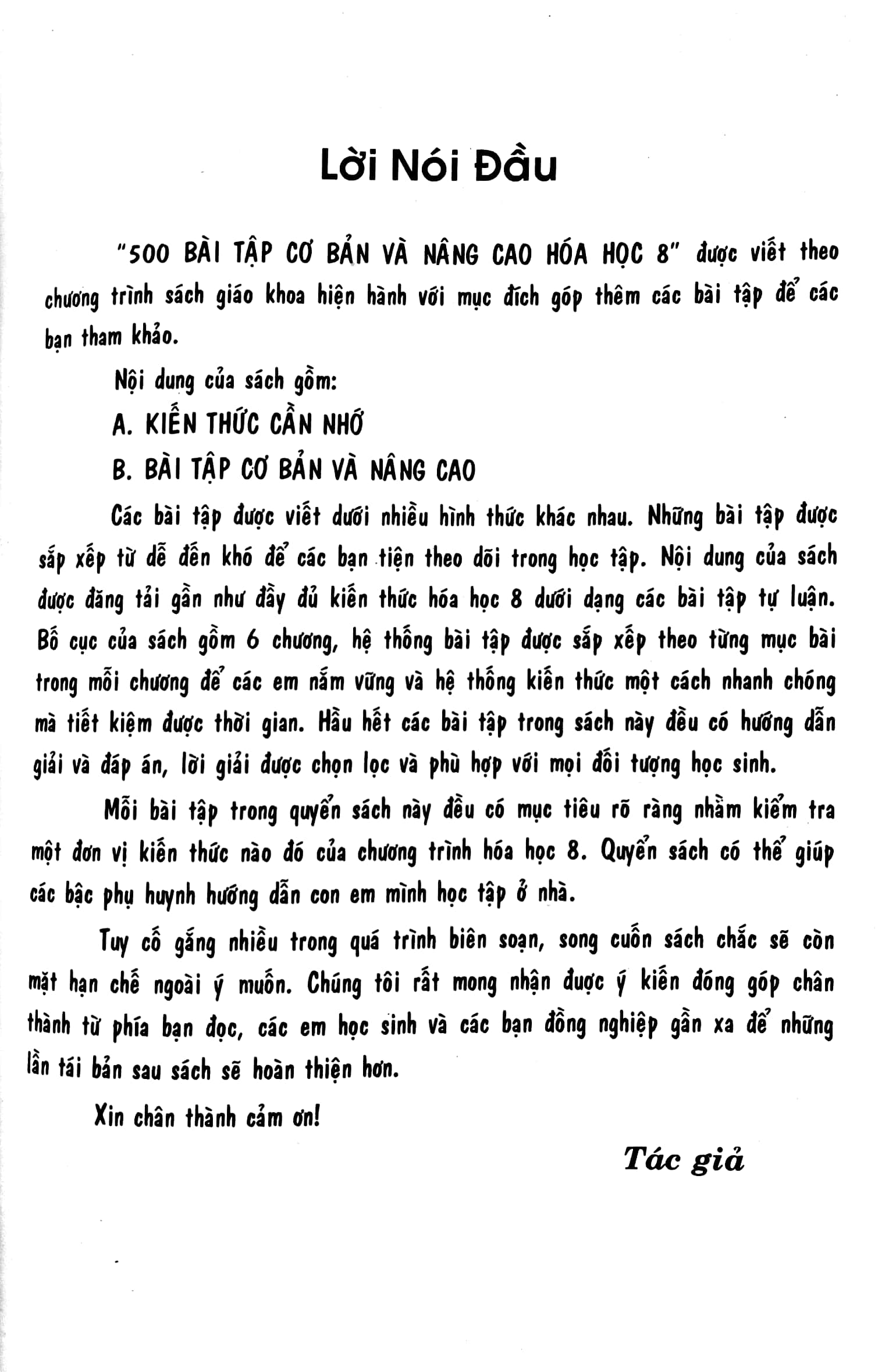 500 bài tập cơ bản và nâng cao hóa học 8 (biên soạn theo chương trình giáo dục phổ thông mới) (tái bản 2023) - Ảnh 4