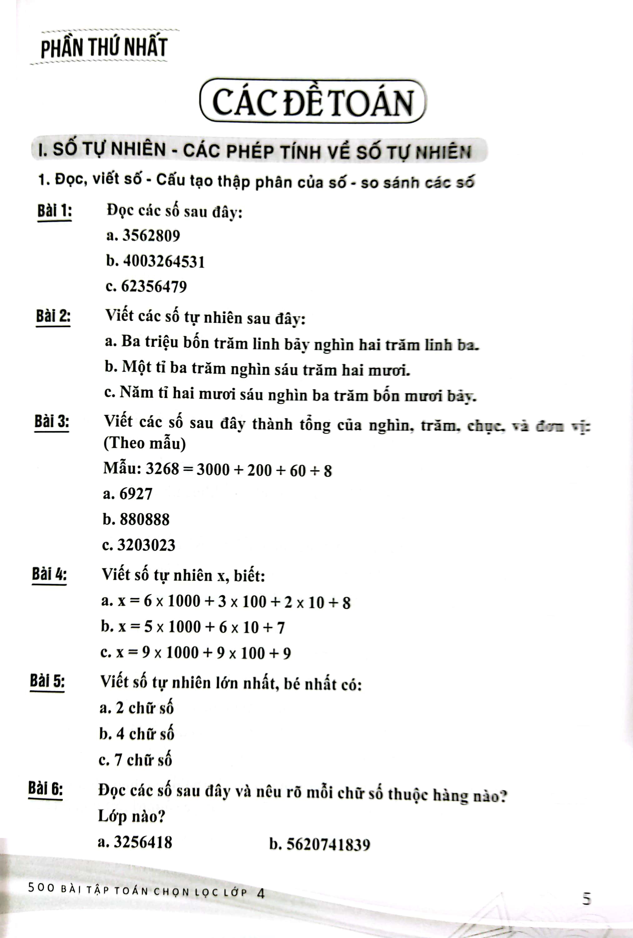 500 bài tập toán chọn lọc lớp 4 (theo chương trình giáo dục phổ thông mới) - Ảnh 3