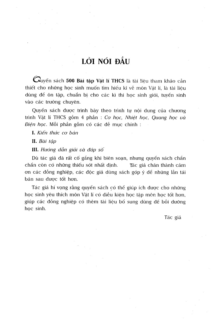 500 bài tập vật lí trung học cơ sở (dùng cho các bộ sgk hiện hành) - Ảnh 5