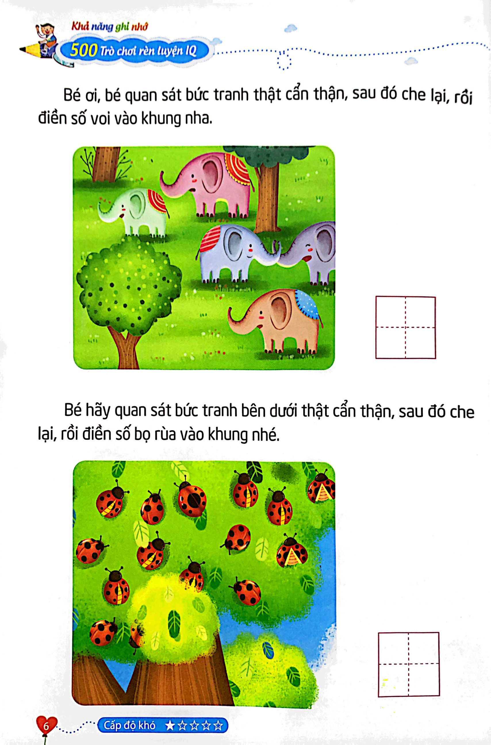 500 trò chơi rèn luyện iq (4-10 tuổi) - khả năng ghi nhớ - Ảnh 6