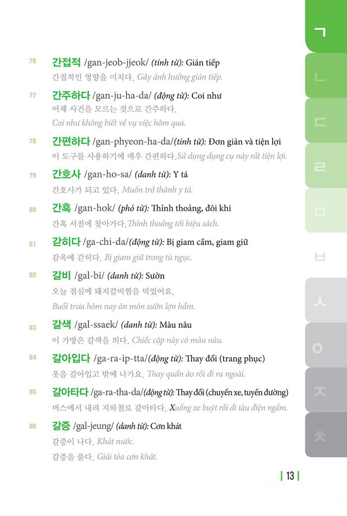5000 từ vựng tiếng hàn thông dụng (tái bản 2020) - Ảnh 11