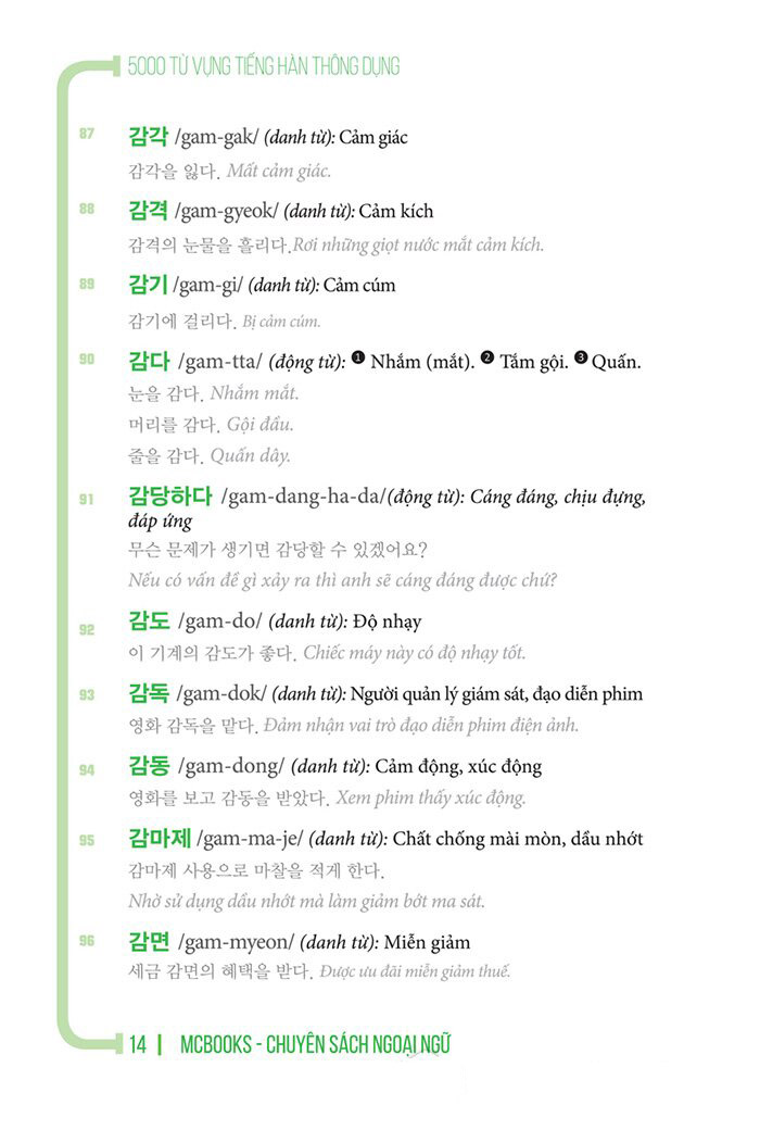 5000 từ vựng tiếng hàn thông dụng (tái bản 2020) - Ảnh 12