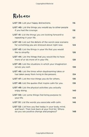 52 lists for calm: journaling inspiration for soothing anxiety and creating a peaceful life - Ảnh 10