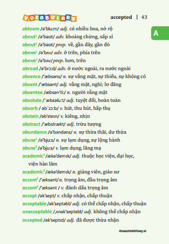 5500 từ vựng tiếng anh thông dụng nhất (bản màu) - tái bản - Ảnh 9