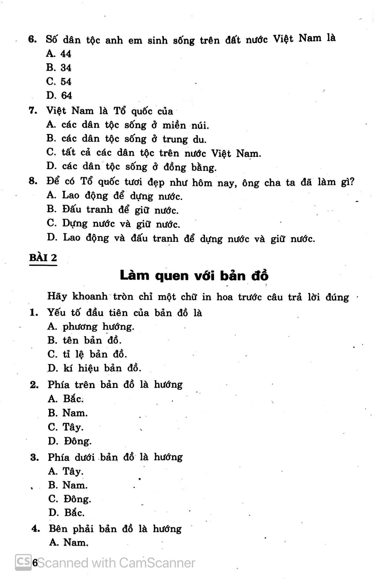 599 câu hỏi trắc nghiệm lịch sử - địa lí 4 - Ảnh 6