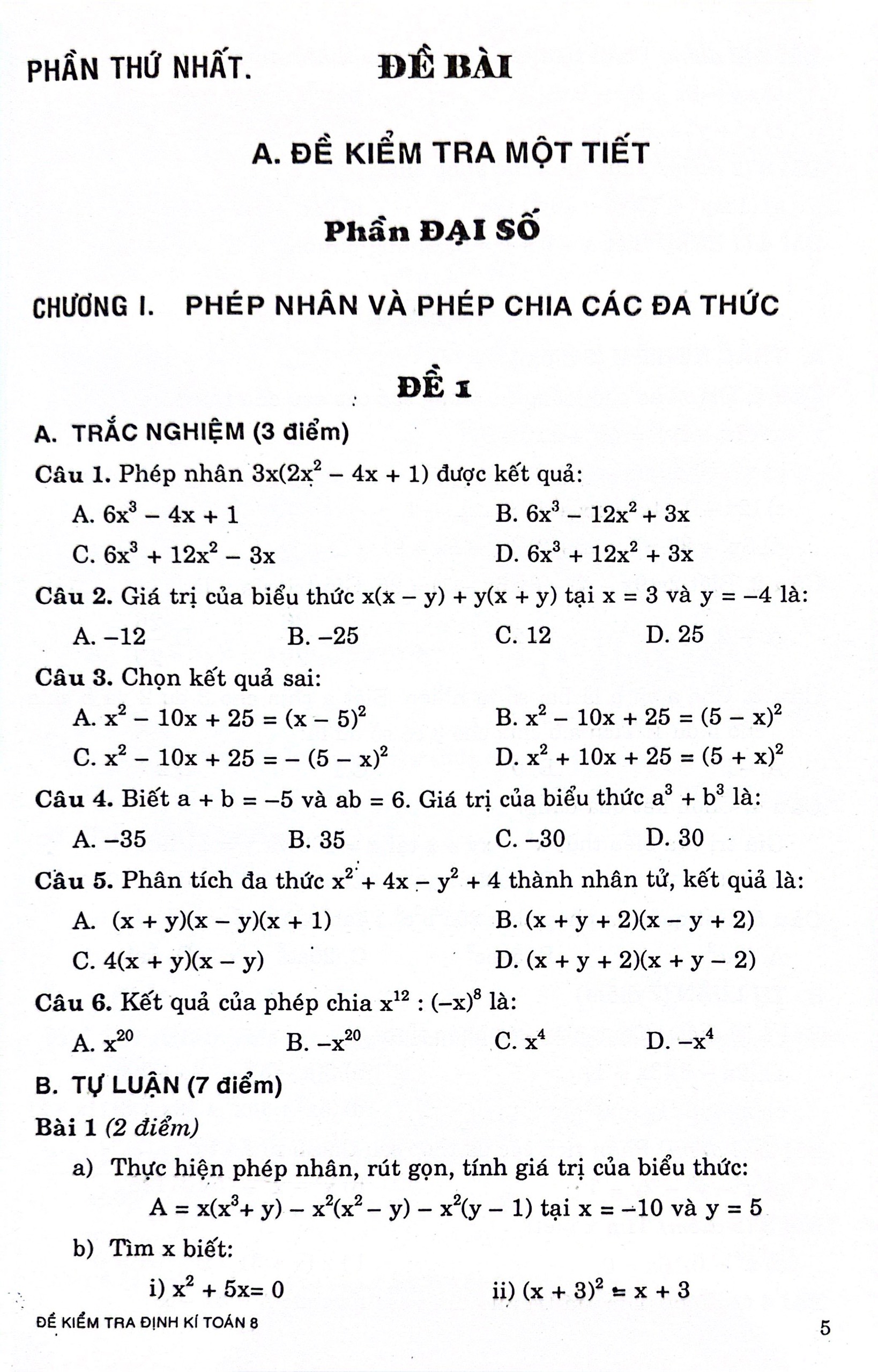 60 đề kiểm tra toán 8 (theo chương trình gdpt mới) - Ảnh 6