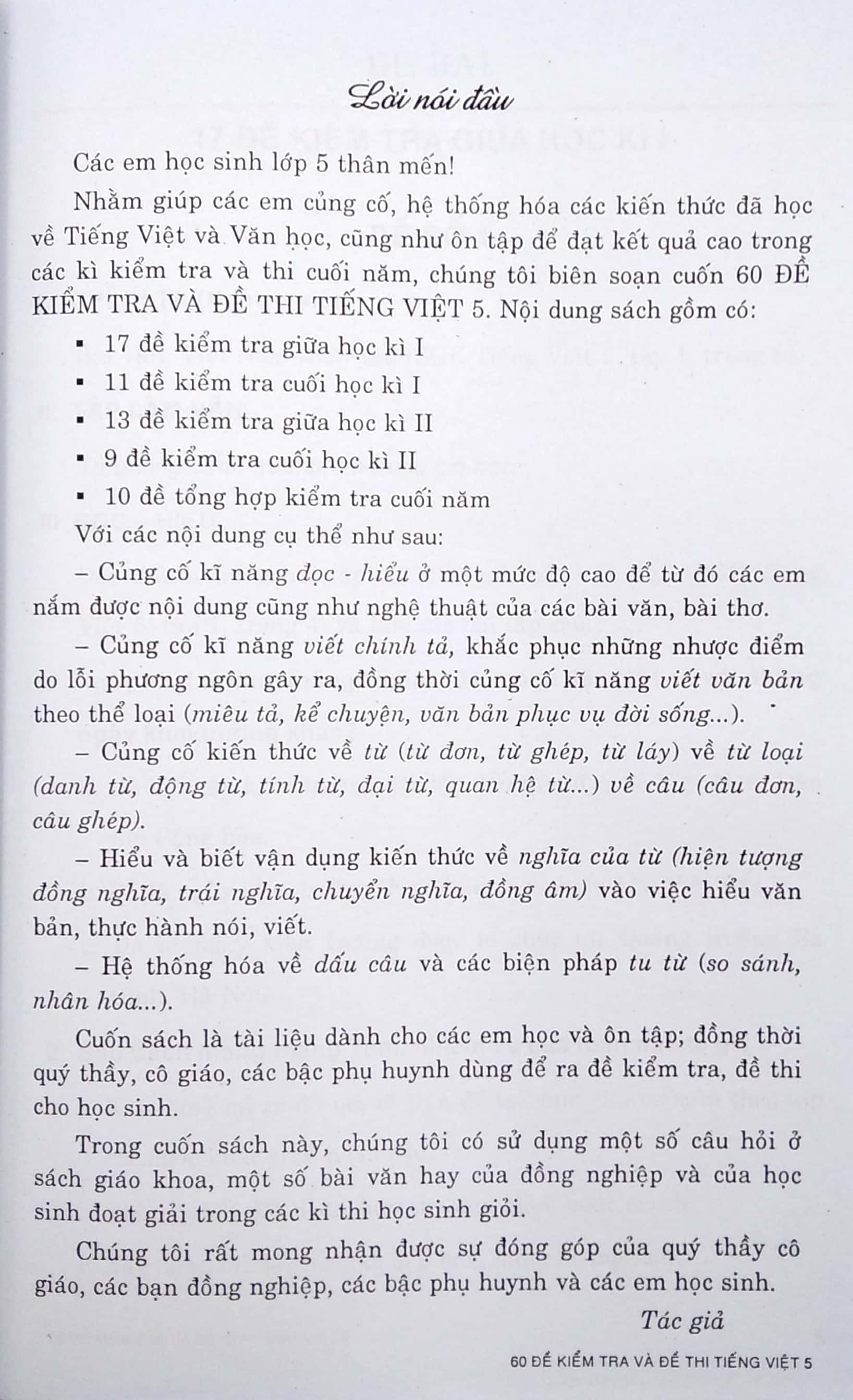 60 đề kiểm tra và đề thi tiếng việt 5 - Ảnh 4
