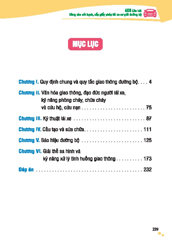 600 Câu Hỏi Dùng Cho Sát Hạch, Cấp Giấy Phép Lái Xe Cơ Giới Đường Bộ - Ảnh 4