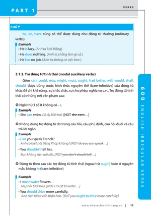 600 động từ bất quy tắc và cách dùng các thì trong tiếng anh (tái bản 2022) - Ảnh 10