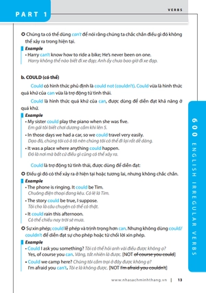 600 động từ bất quy tắc và cách dùng các thì trong tiếng anh (tái bản 2022) - Ảnh 12