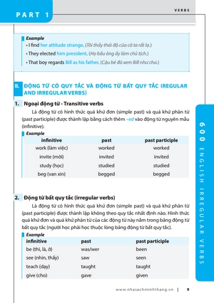 600 động từ bất quy tắc và cách dùng các thì trong tiếng anh (tái bản 2022) - Ảnh 8