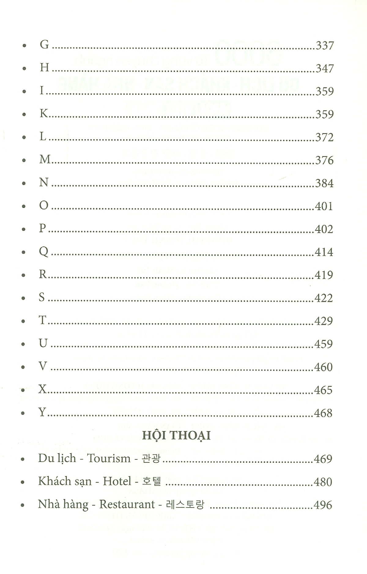 6000 từ vựng chuyên ngành du lịch-khách sạn-nhà hàng (anh-việt-hàn) - Ảnh 5