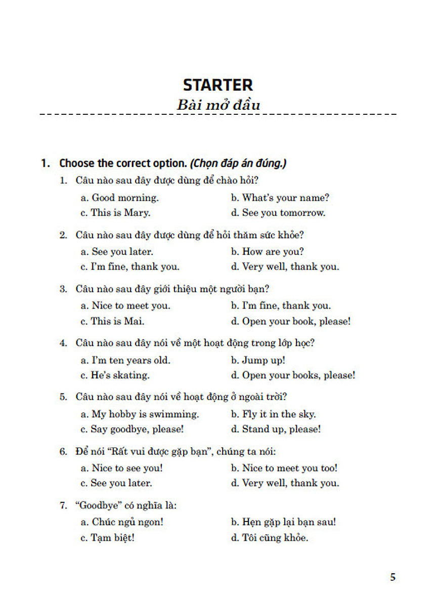 612 câu trắc nghiệm tiếng anh 4 - có đáp án (biên soạn theo sgk tiếng anh 4 - global success) - Ảnh 3