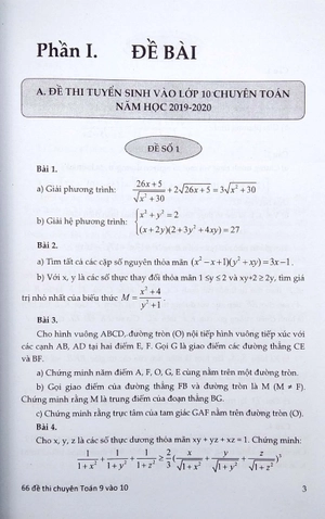 66 đề thi chuyên toán 9 vào 10 - trường chuyên, lớp chuyên - Ảnh 4