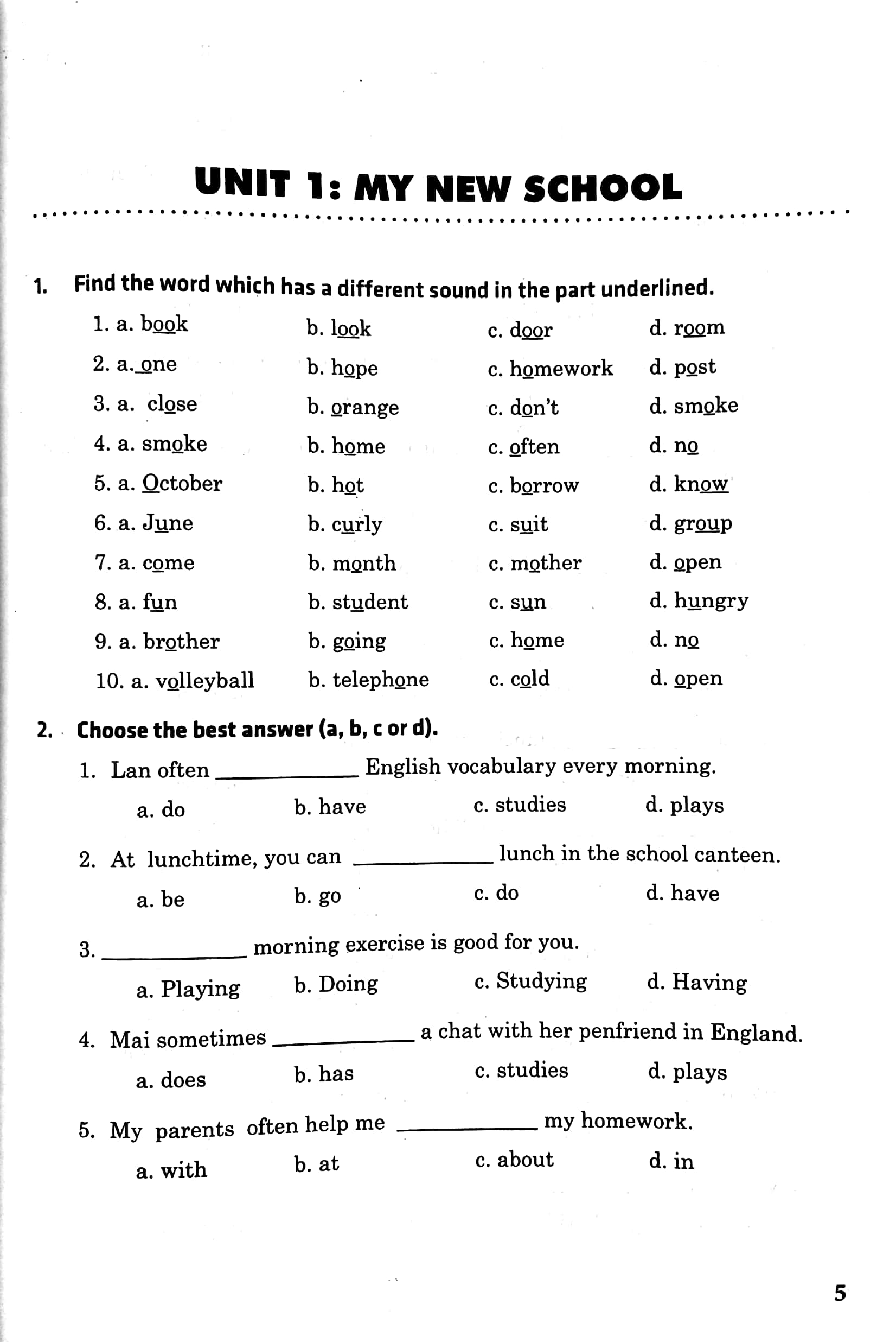702 câu trắc nghiệm tiếng anh lớp 6 (biên soạn theo chương trình giáo dục phổ thông mới) - Ảnh 5