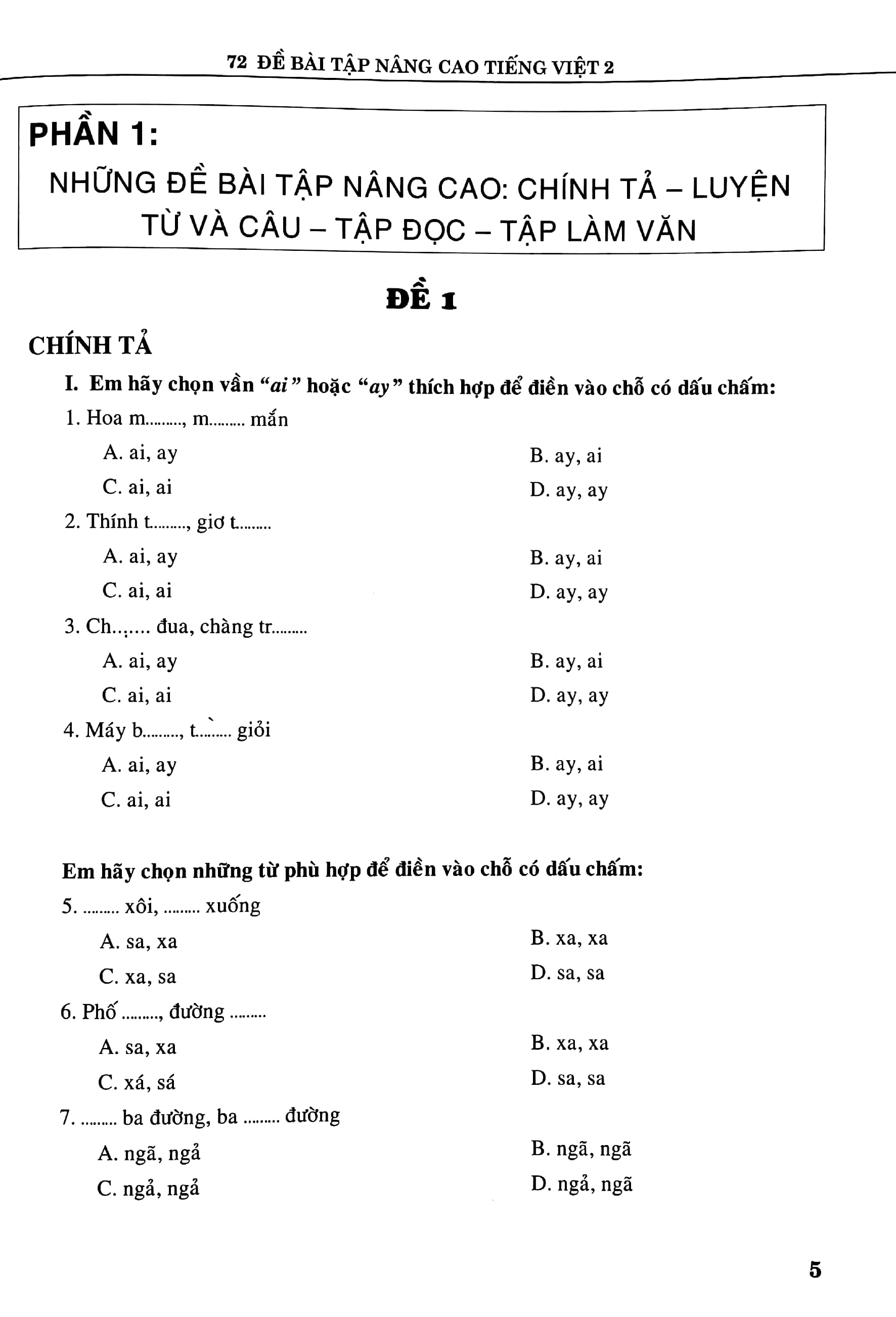 72 đề bài tập nâng cao tiếng việt lớp 2 - Ảnh 4