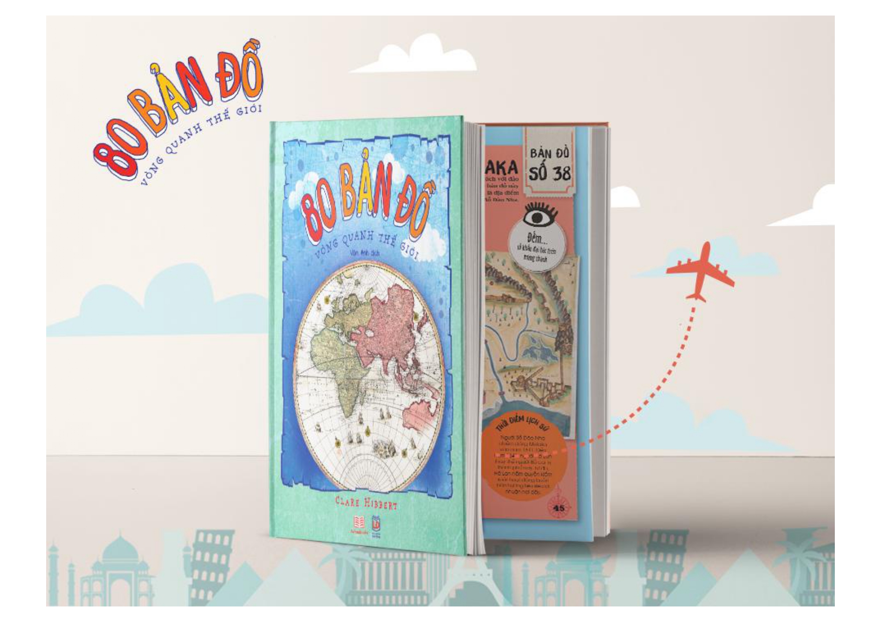 80 bản đồ vòng quanh thế giới - bìa cứng - Ảnh 3