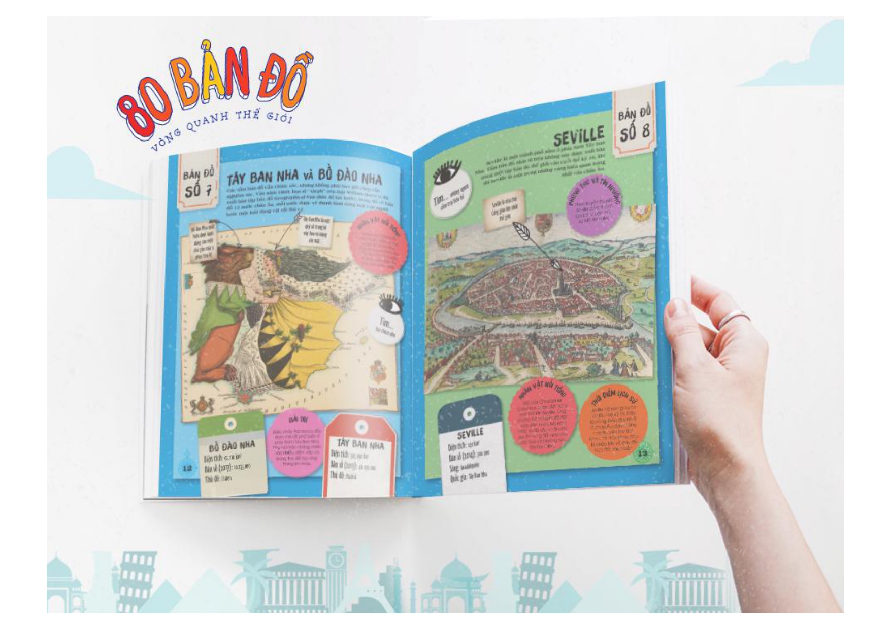 80 bản đồ vòng quanh thế giới - bìa cứng - Ảnh 4
