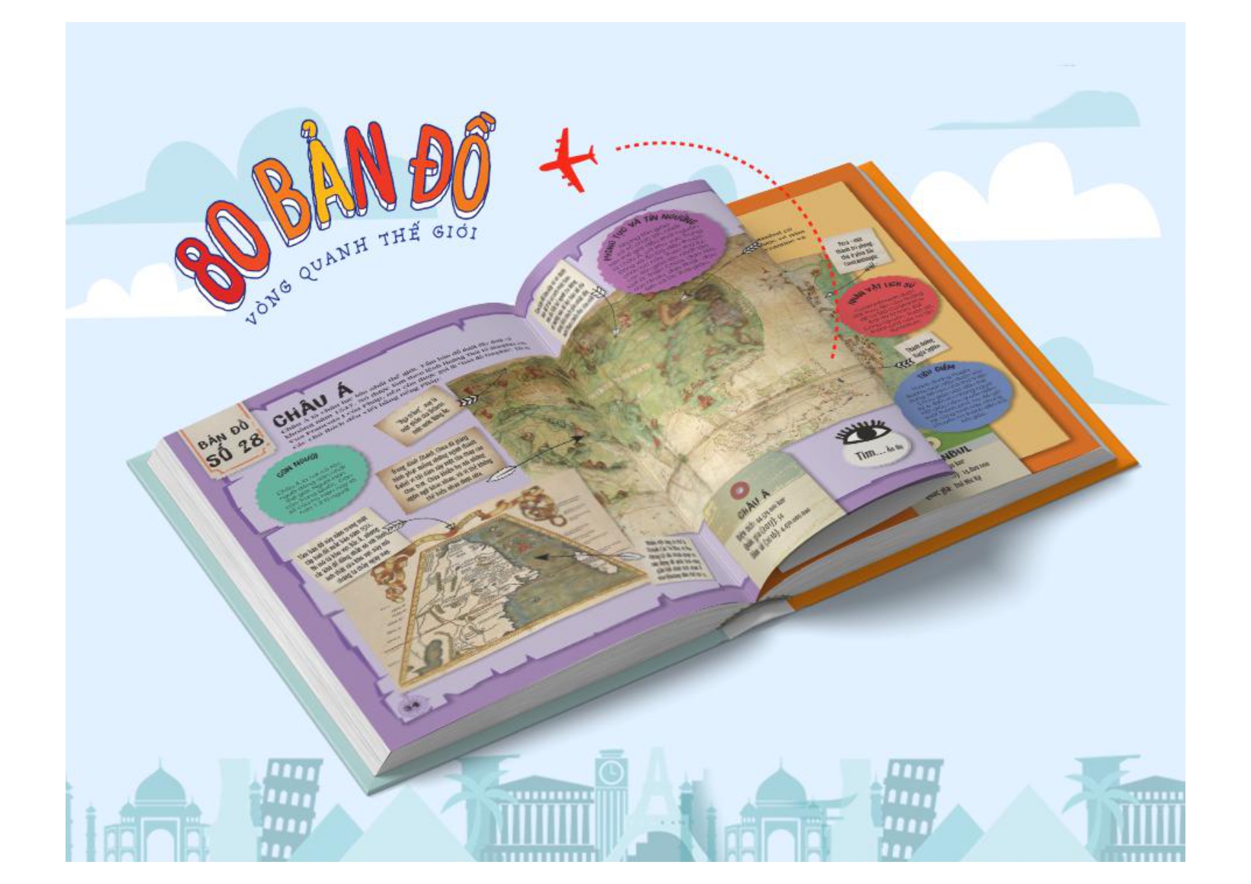 80 bản đồ vòng quanh thế giới - bìa cứng - Ảnh 5