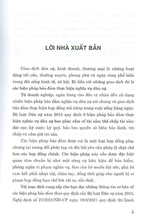 9 biện pháp bảo đảm nghĩa vụ hợp đồng (quy định, thực tế và thiết kế giao dịch theo bộ luật dân sự hiện hành) (tái bản lần thứ 3, có sữa chữa, bổ sung) - Ảnh 7