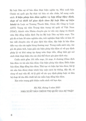 9 biện pháp bảo đảm nghĩa vụ hợp đồng (quy định, thực tế và thiết kế giao dịch theo bộ luật dân sự hiện hành) (tái bản lần thứ 3, có sữa chữa, bổ sung) - Ảnh 8