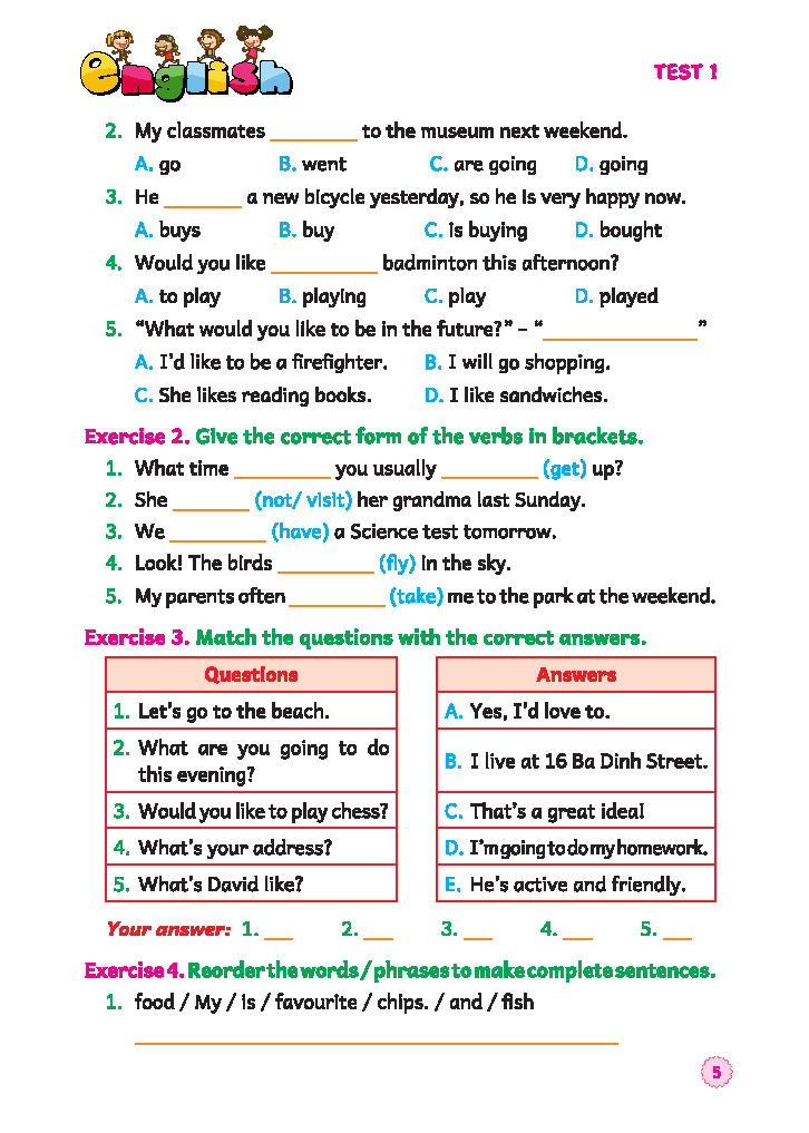 90 Ngày Ôn Hè Tiếng Anh 5 - Dành Cho Học Sinh Lớp 5 Lên Lớp 6 - Ảnh 6