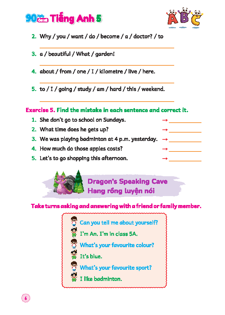 90 Ngày Ôn Hè Tiếng Anh 5 - Dành Cho Học Sinh Lớp 5 Lên Lớp 6 - Ảnh 7