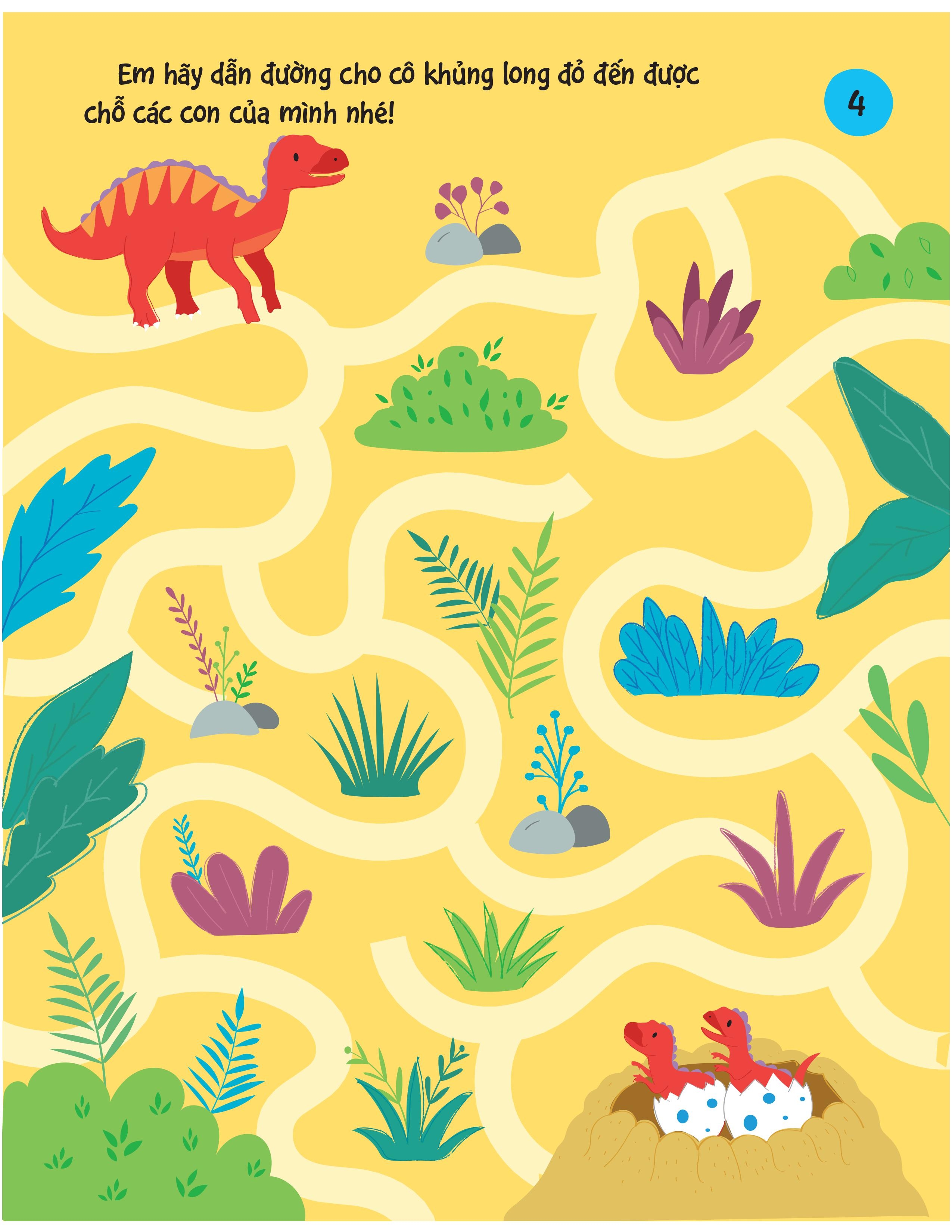 90++ trò chơi phát triển chỉ số iq cho bé - các loài khủng long - Ảnh 3