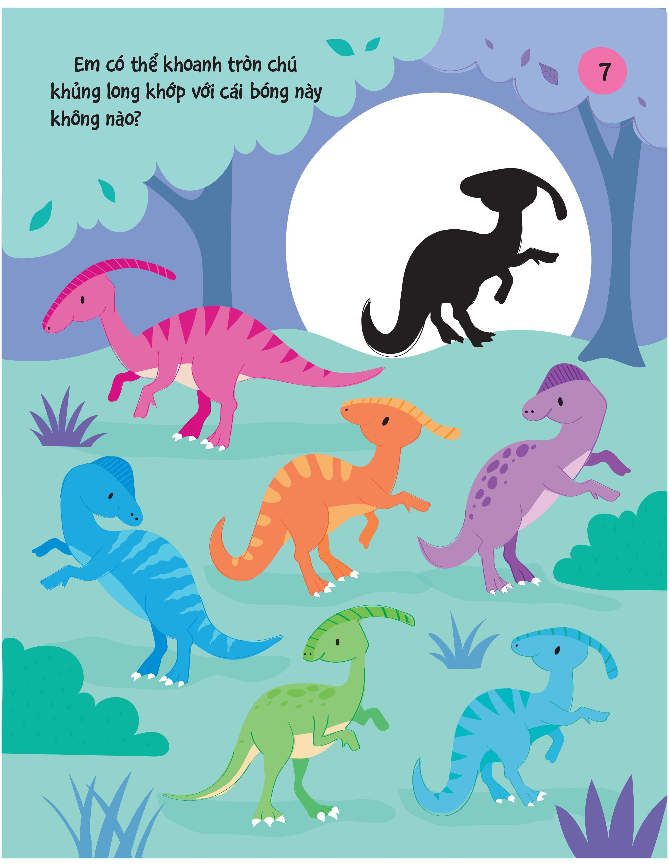 90++ trò chơi phát triển chỉ số iq cho bé - các loài khủng long - Ảnh 6