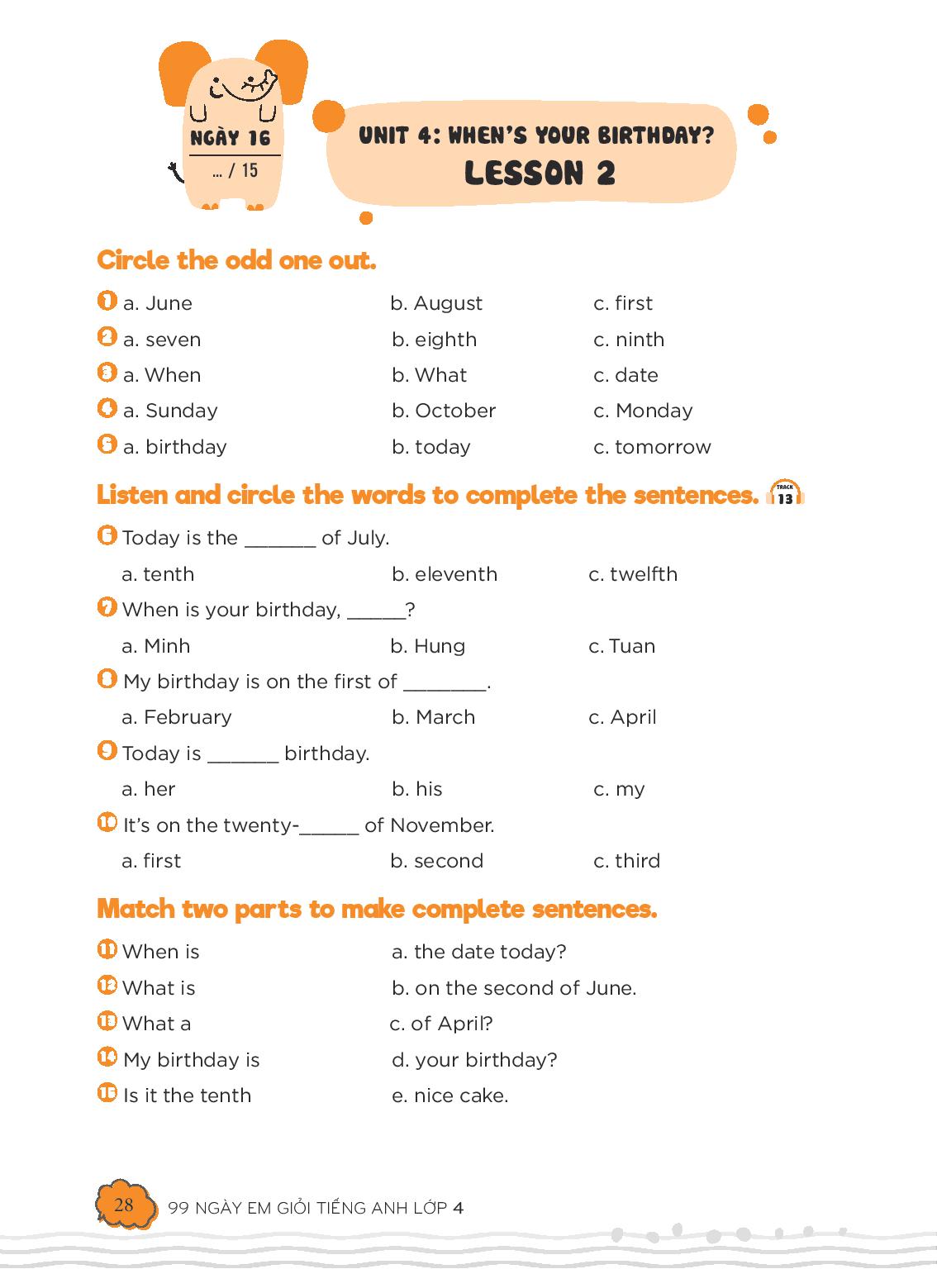 99 ngày em giỏi tiếng anh lớp 4 - Ảnh 15