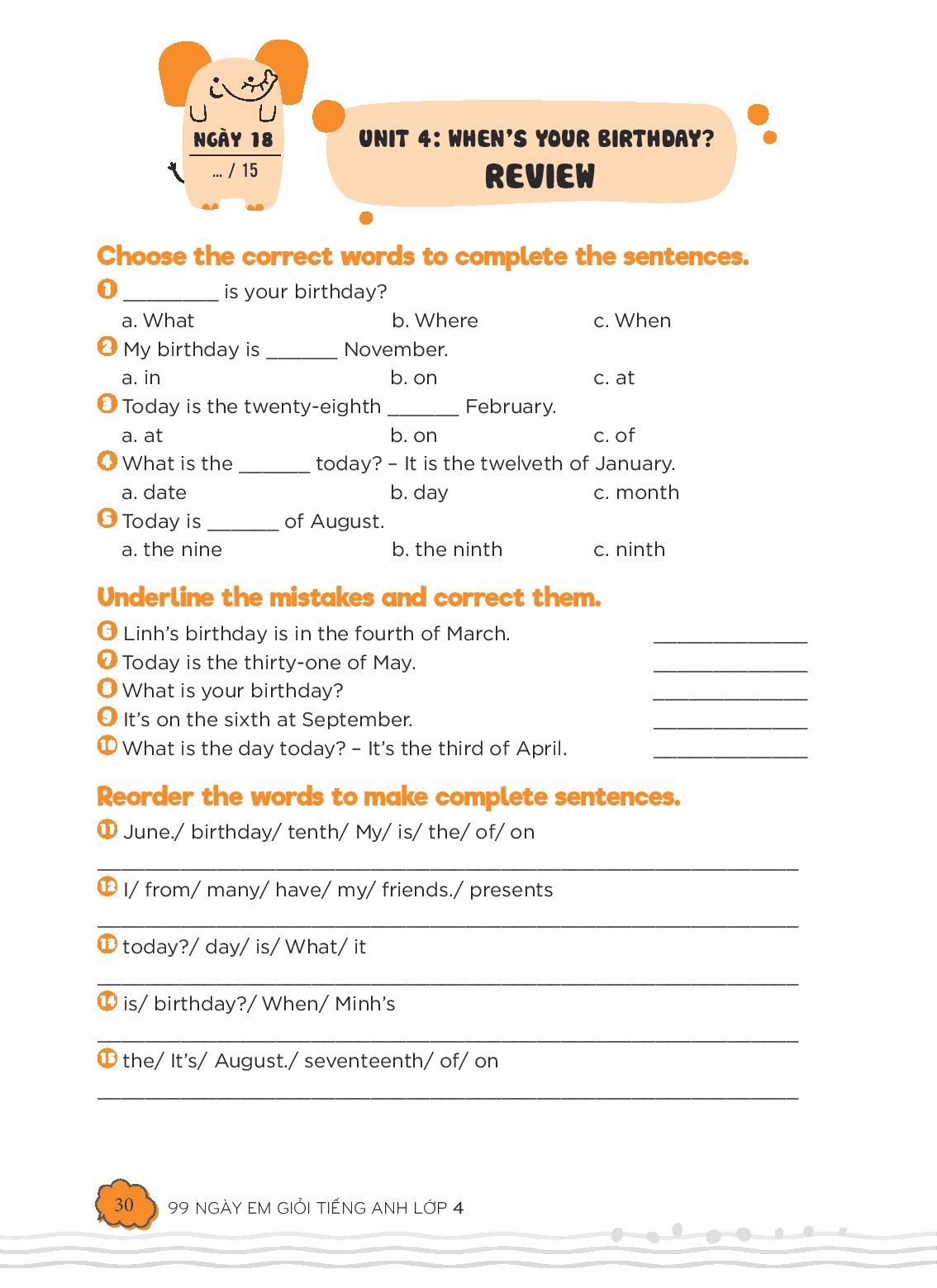 99 ngày em giỏi tiếng anh lớp 4 - Ảnh 17