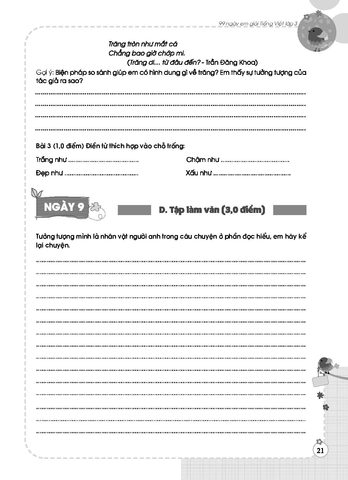 99 ngày em giỏi tiếng việt - lớp 3 - Ảnh 10