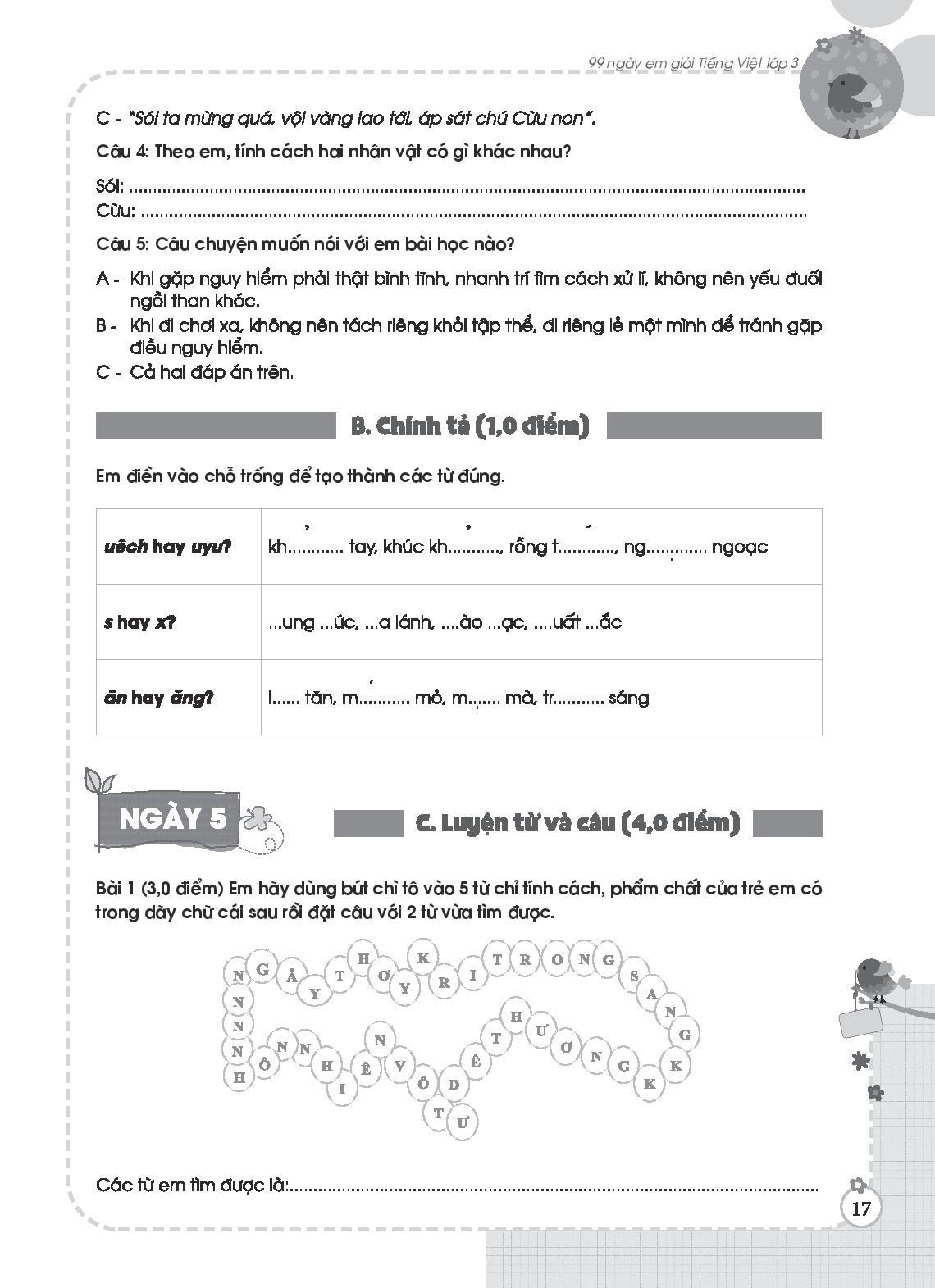 99 ngày em giỏi tiếng việt - lớp 3 - Ảnh 6