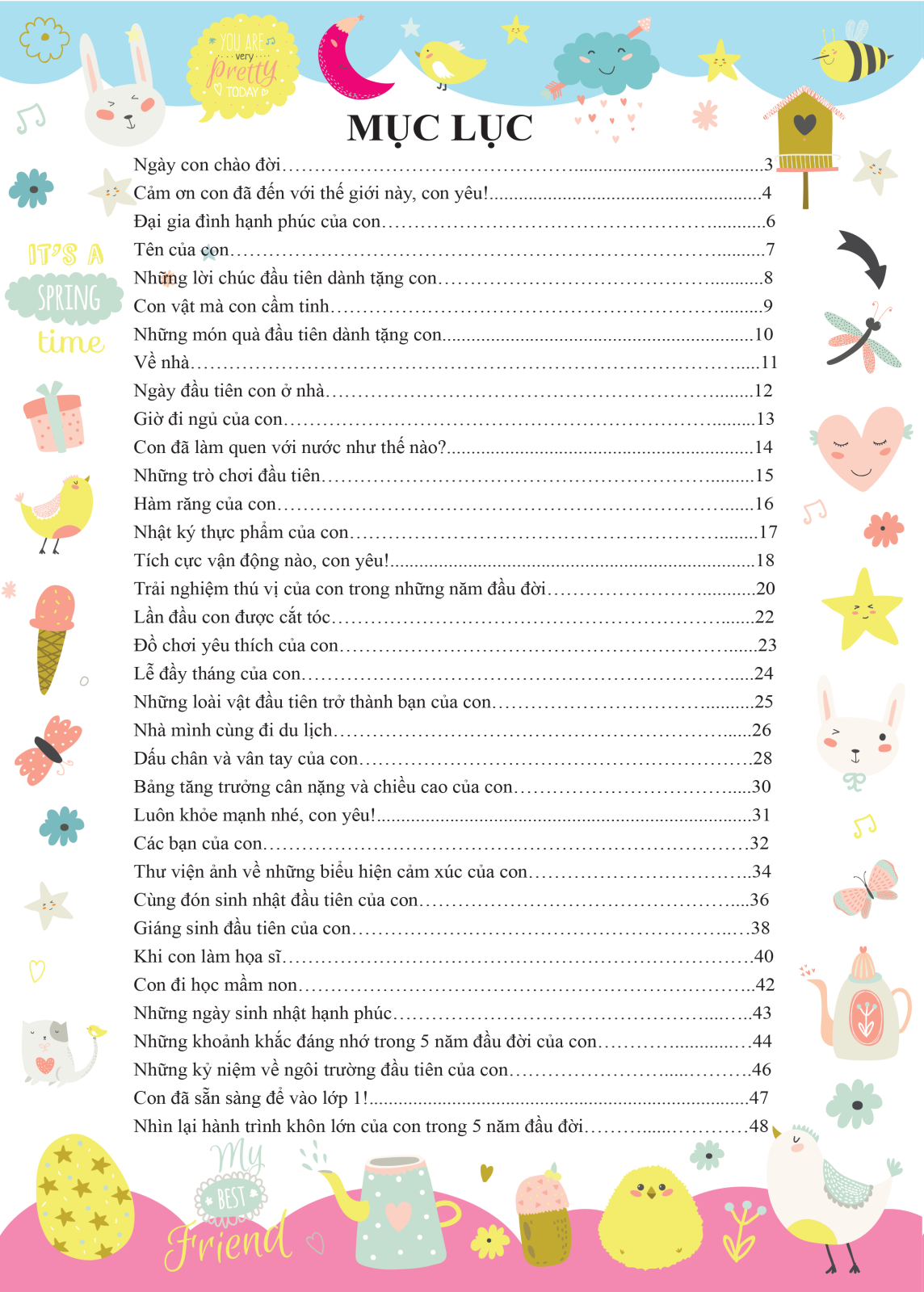 a first five-year diary - nhật ký 5 năm đầu đời của bé - bìa cứng (tái bản 2024) - Ảnh 2