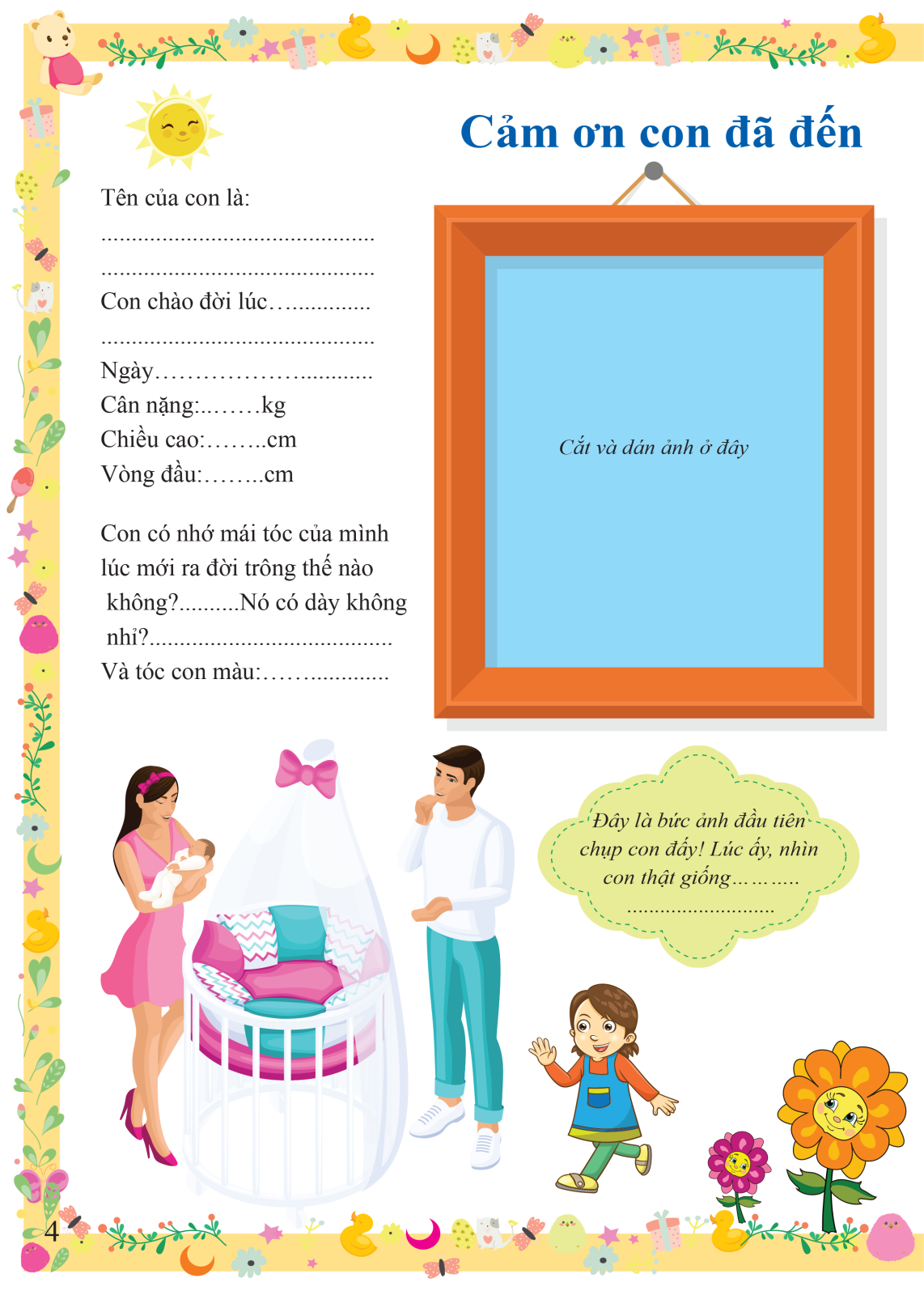 a first five-year diary - nhật ký 5 năm đầu đời của bé - bìa cứng (tái bản 2024) - Ảnh 4