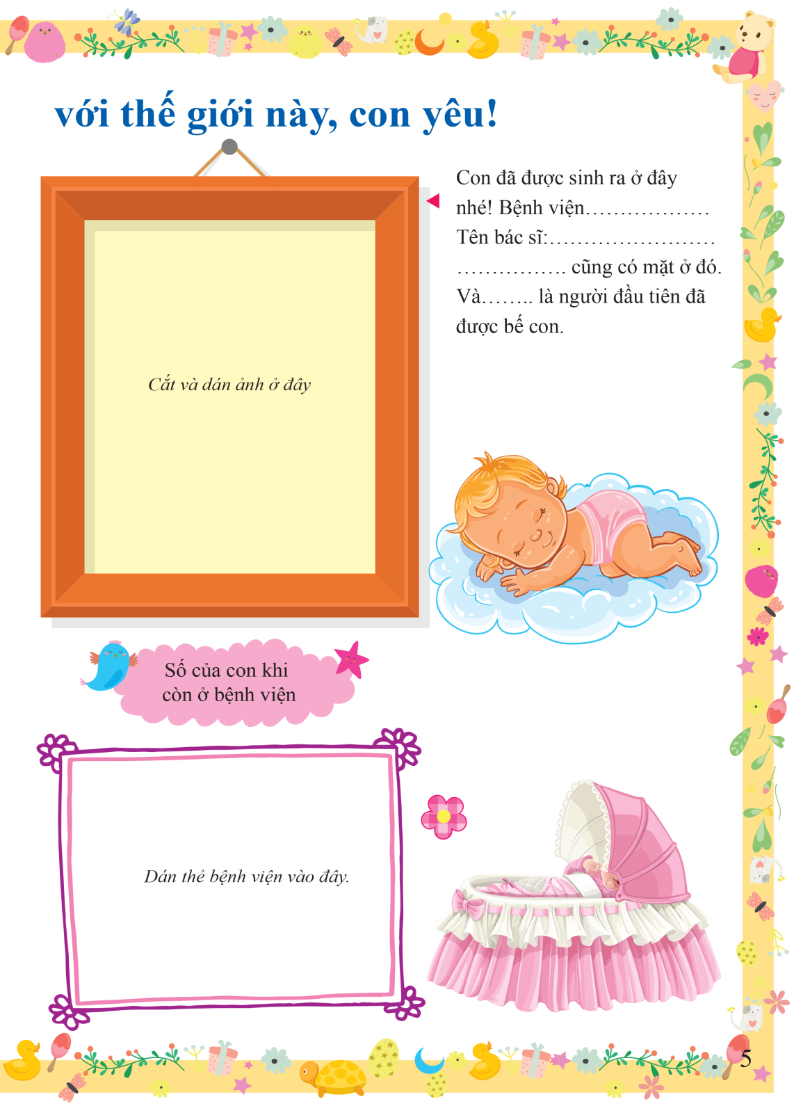 a first five-year diary - nhật ký 5 năm đầu đời của bé - bìa cứng (tái bản 2024) - Ảnh 5