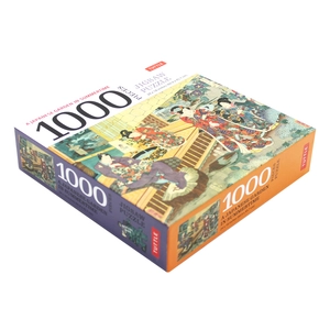 a japanese garden in summertime - 1000 piece jigsaw puzzle: a scene from the tale of genji, woodblock print (finished size 24 in x 18 in) - Ảnh 11