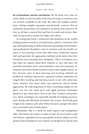 a mind for numbers: how to excel at math and science (even if you flunked algebra) - Ảnh 13