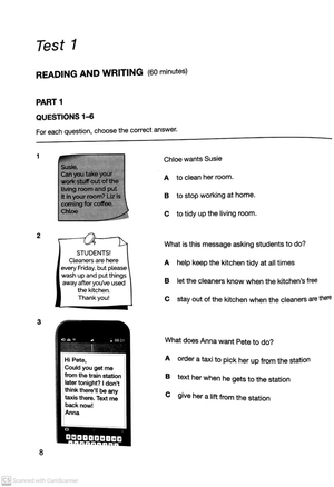 a2 key 1 for the revised 2020 exam student's book with answers with audio with resource bank: authentic practice tests (ket practice tests) - Ảnh 7