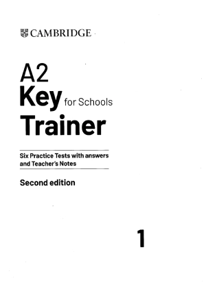 a2 key for schools trainer 1 for the revised 2020 exam six practice test with answers and teacher's notes with downloadable audio - Ảnh 2