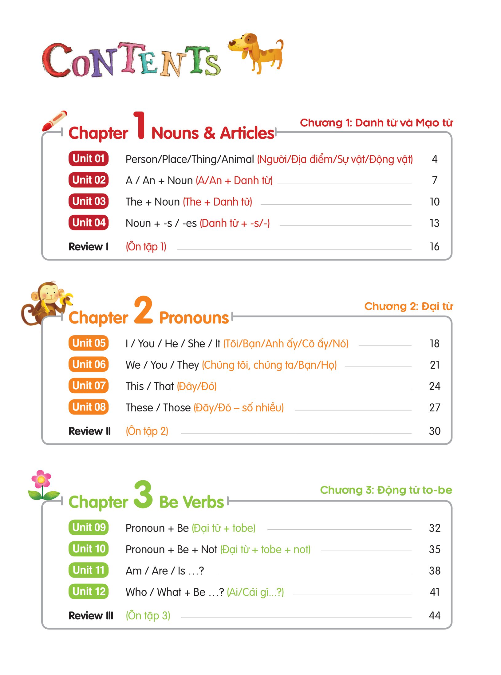 aha grammar bài tập bổ trợ toàn diện ngữ pháp tiếng anh lớp 3 (theo chủ đề) - Ảnh 3