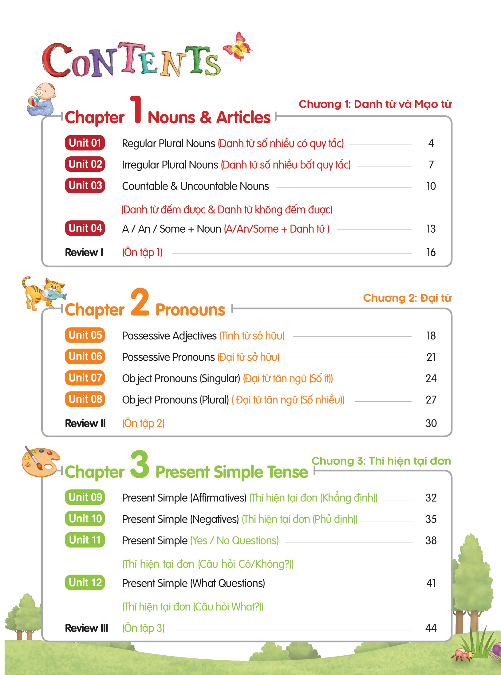 aha grammar bài tập bổ trợ toàn diện ngữ pháp tiếng anh lớp 4 (theo chủ đề) - Ảnh 3