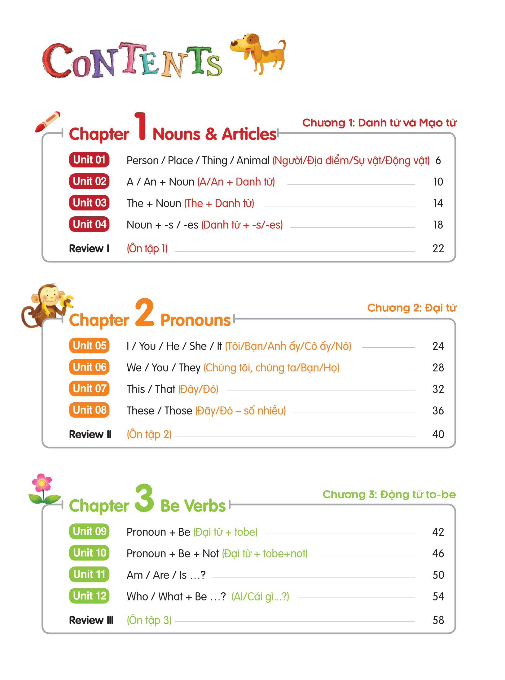 aha grammar học nhanh toàn diện ngữ pháp tiếng anh lớp 3 theo chủ đề - Ảnh 3